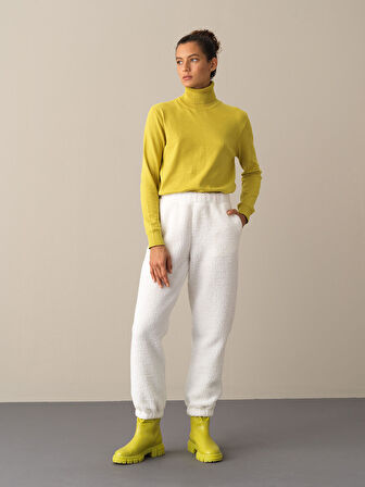 Xint Beyaz Polar Sweat Pantolon