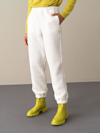 Xint Beyaz Polar Sweat Pantolon