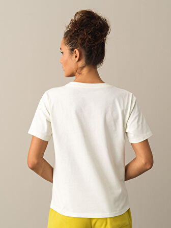 Xint Ekru Regular Fit Tişört
