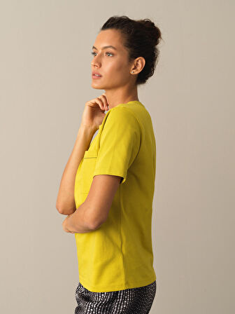 Xint Sarı Regular Fit Tişört