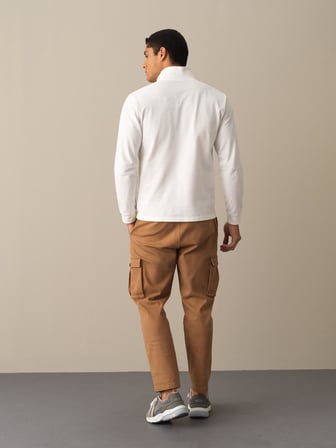 Xint Beyaz Polo Yaka Fit Basic Tişört