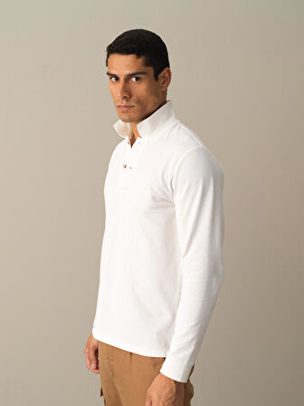 Xint Beyaz Polo Yaka Fit Basic Tişört