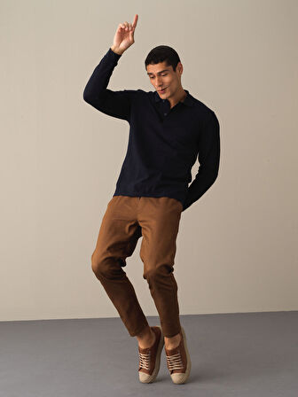 Xint Lacivert Polo Yaka Fit Basic Tişört