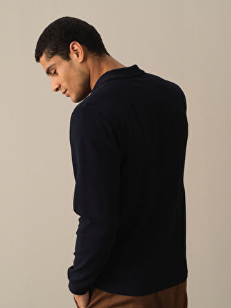 Xint Lacivert Polo Yaka Fit Basic Tişört