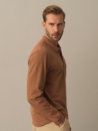 Xint Camel Polo Yaka Fit Basic Tişört