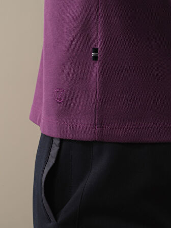 Xint Mor Polo Yaka Fit Basic Tişört