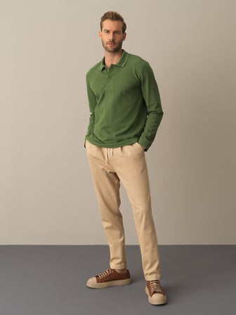 Xint Yeşil Polo Yaka Fit Basic Tişört