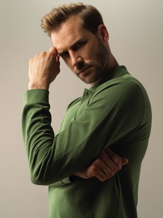 Xint Yeşil Polo Yaka Fit Basic Tişört