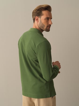 Xint Yeşil Polo Yaka Fit Basic Tişört