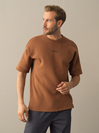 Xint Camel Oversize Baskılı Sweatshirt