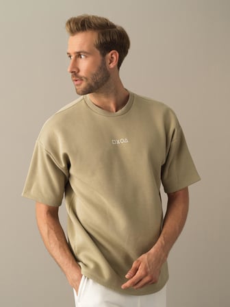 Xint Yeşil Oversize Baskılı Sweatshirt