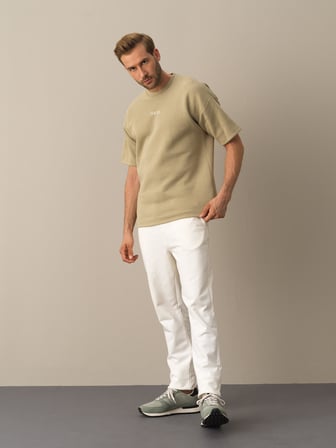 Xint Yeşil Oversize Baskılı Sweatshirt