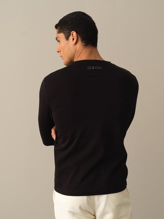 Xint Siyah Regular Fit Baskılı Tişört