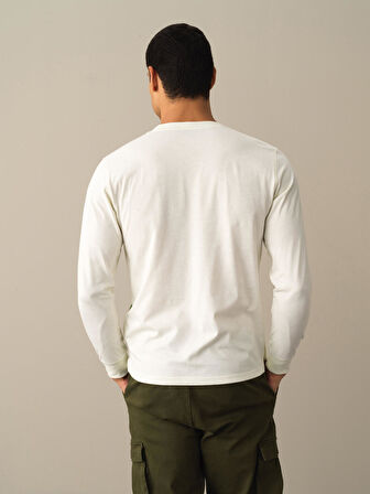 Xint Ekru %100 Pamuk Baskılı Tişört