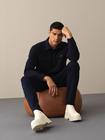 Xint Lacivert Regular Fit Jogger Pantolon