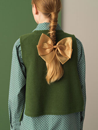 Xint Yeşil Regular Fit Kuzu Yelek