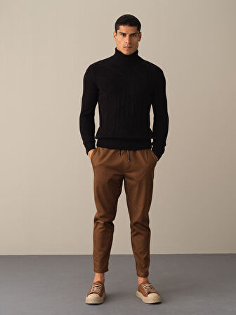 Xint Siyah Pamuklu Regular Fit Kazak