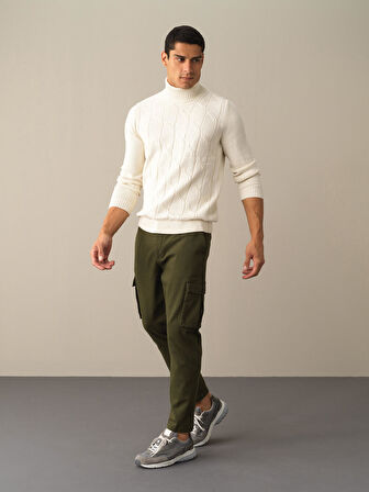 Xint Ekru Pamuklu Regular Fit Kazak