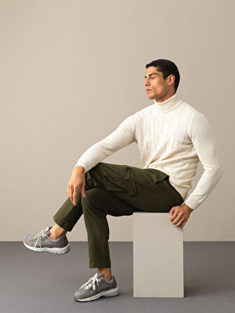 Xint Ekru Pamuklu Regular Fit Kazak