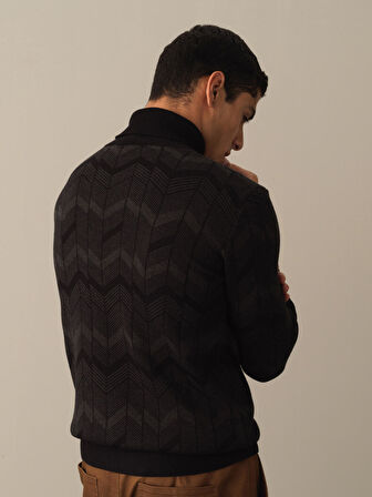 Xint Siyah Regular Fit Kazak