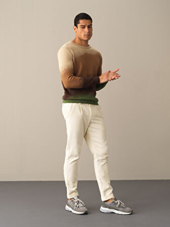 Xint Yeşil Bisiklet Yaka Regular Fit Kazak