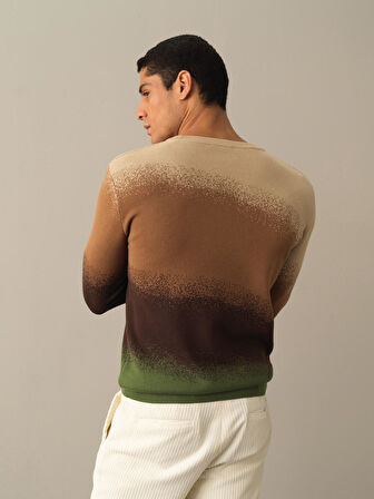 Xint Yeşil Bisiklet Yaka Regular Fit Kazak