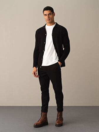 Xint Siyah Regular Fit Hırka