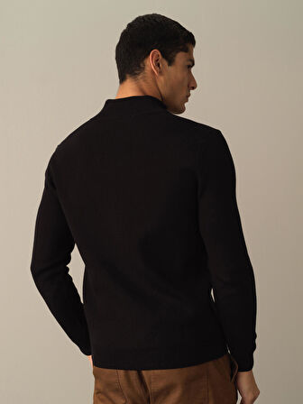 Xint Siyah Oversize Cep Detaylı Hırka