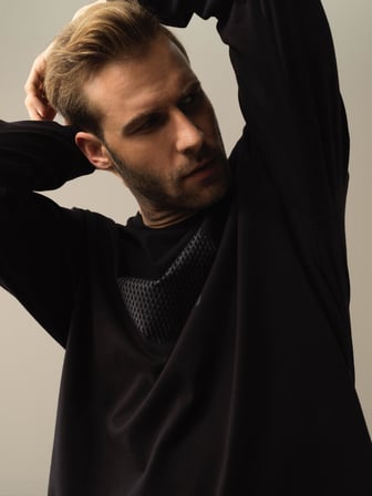 Xint Siyah Regular Fit Baskılı Tişört