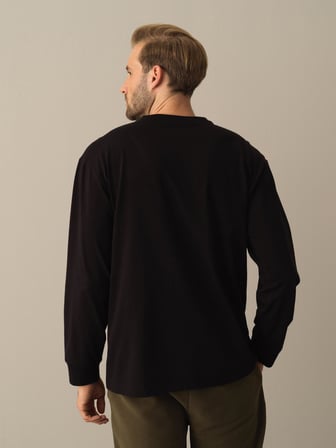 Xint Siyah Regular Fit Baskılı Tişört