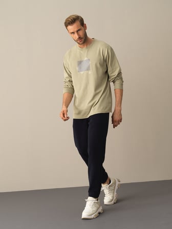 Xint Yeşil Regular Fit Baskılı Tişört