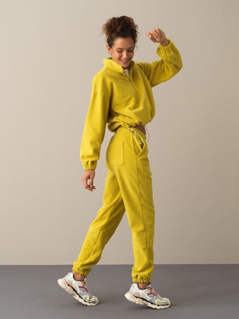 Xint Sarı Polar Sweat Pantolon