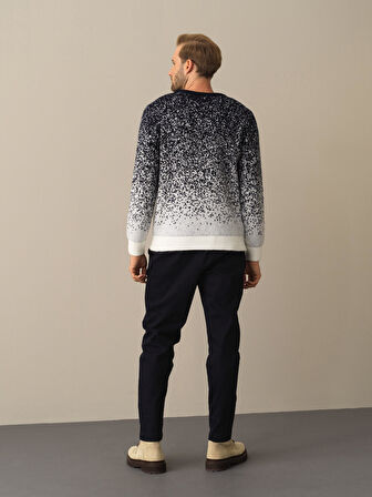 Xint Lacivert Bisiklet Yaka Regular Fit Kazak