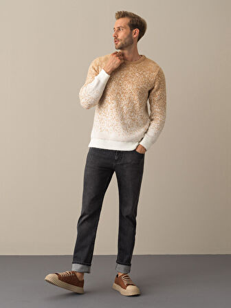 Xint Camel Bisiklet Yaka Regular Fit Kazak