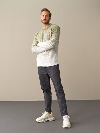 Xint Yeşil Bisiklet Yaka Regular Fit Kazak