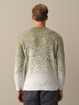 Xint Yeşil Bisiklet Yaka Regular Fit Kazak