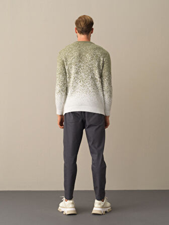 Xint Yeşil Bisiklet Yaka Regular Fit Kazak