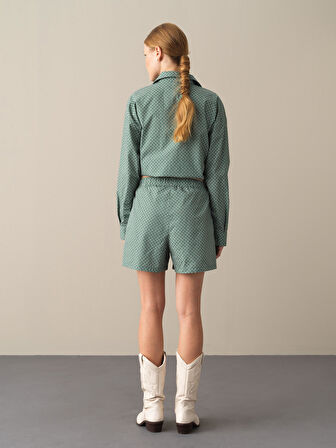 Xint Haki Oversize Desenli Şort