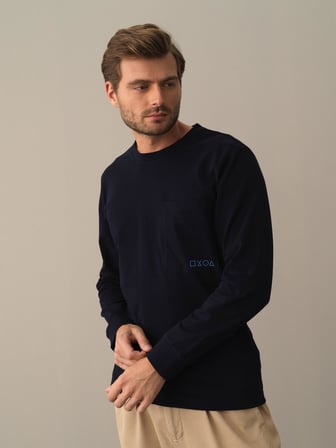 Xint Lacivert %100 Pamuk Regular Fit Tişört