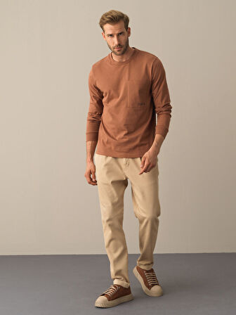 Xint Camel %100 Pamuk Regular Fit Tişört