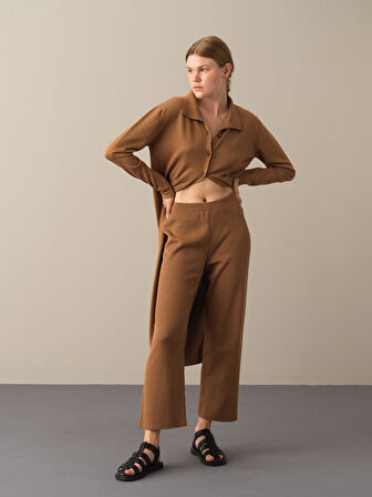 Xint Camel Oversize Triko Pantolon