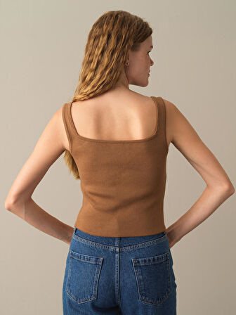 Xint Camel Slim Fit Triko Basic Atlet