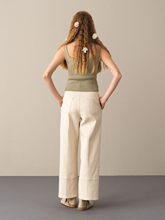 Xint Yeşil Slim Fit Triko Basic Atlet