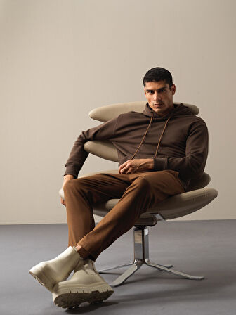 Xint Kahverengi Oversize Basic Sweatshirt