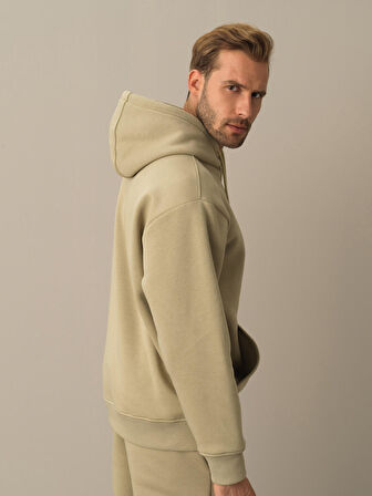 Xint Yeşil Oversize Basic Sweatshirt