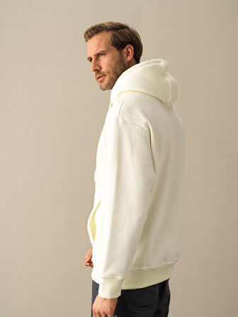 Xint Ekru Oversize Basic Sweatshirt