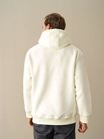 Xint Ekru Oversize Basic Sweatshirt