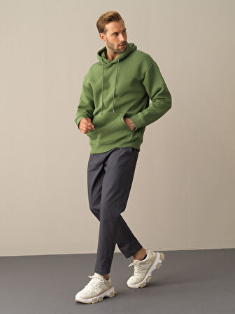 Xint Yeşil Oversize Basic Sweatshirt