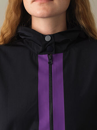 Xint Lacivert Oversize Yağmurluk