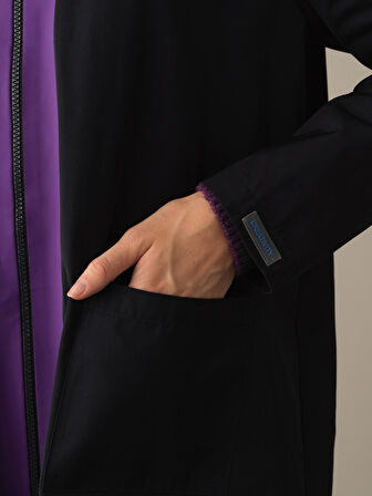 Xint Lacivert Oversize Yağmurluk